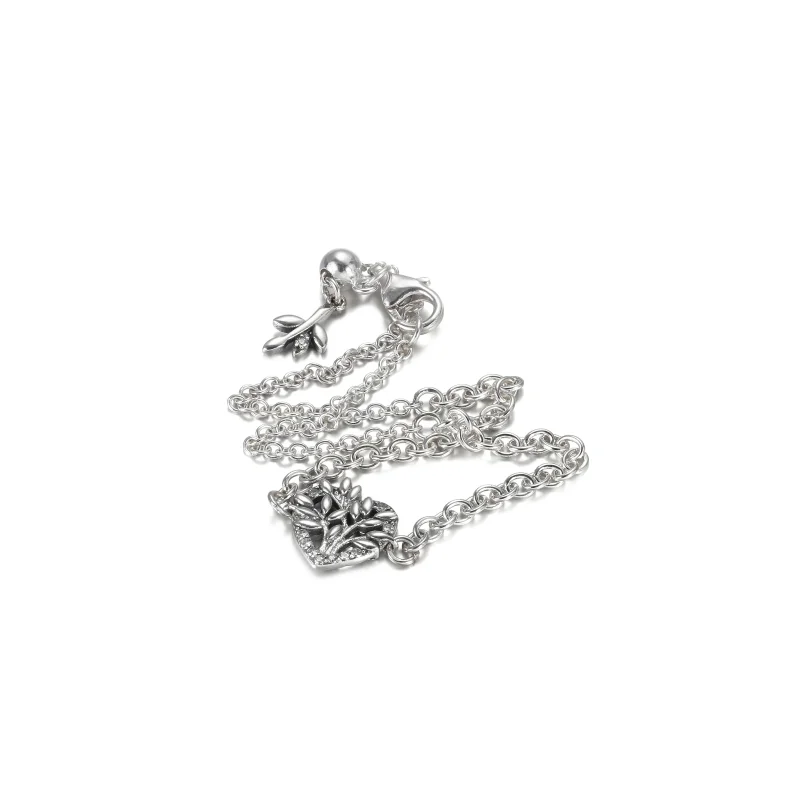 (image for) PANDORA Heart Family Tree Chain Bracelet - 599292C01 - View 5