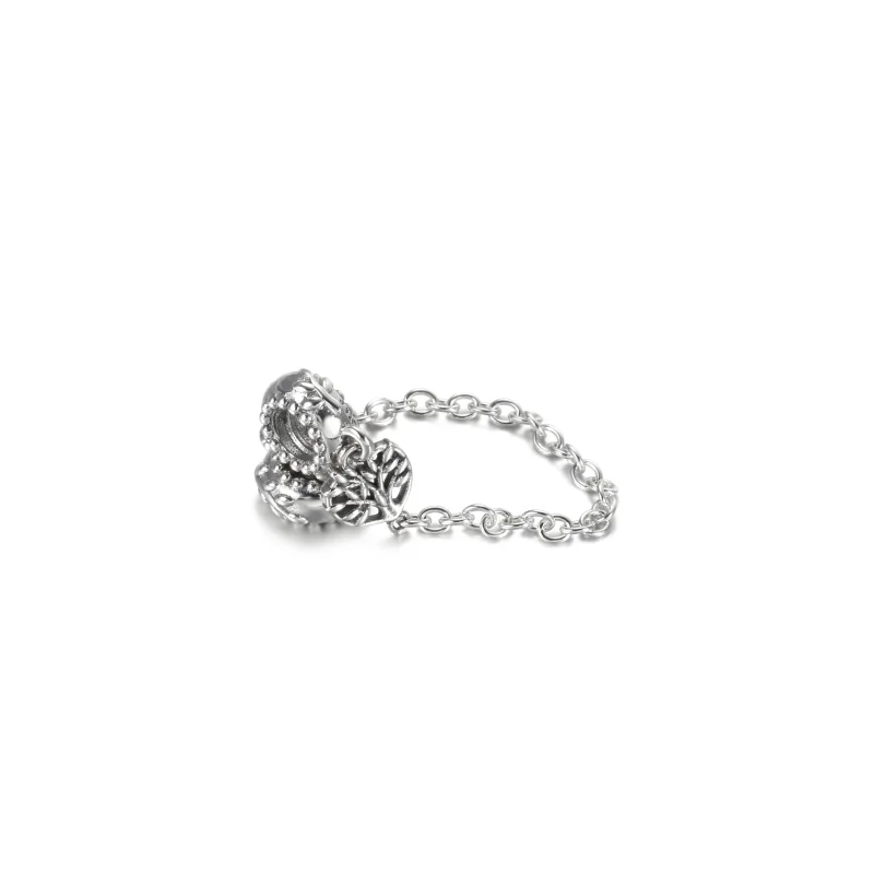 (image for) PANDORA Heart Family Tree Safety Chain Charm - 799293C00 - View 5