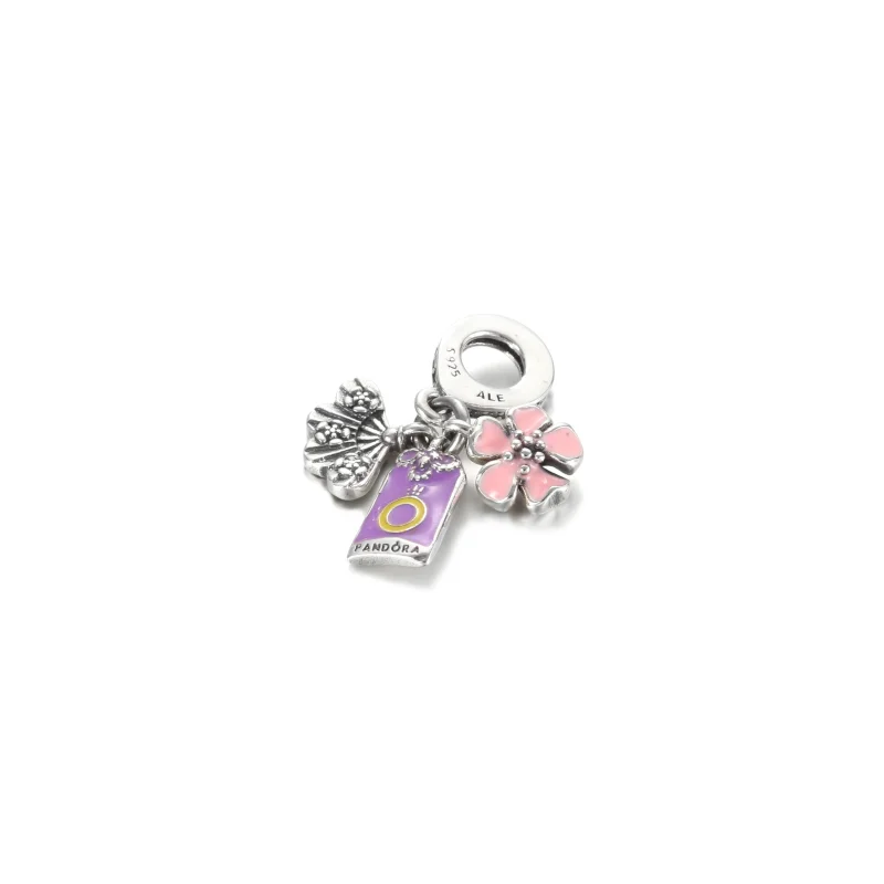(image for) PANDORA Japanese Sakura, Omamori & Fan Dangle Charm - 799326C01 - View 4