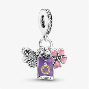 (image for) PANDORA Japanese Sakura, Omamori & Fan Dangle Charm - 799326C01