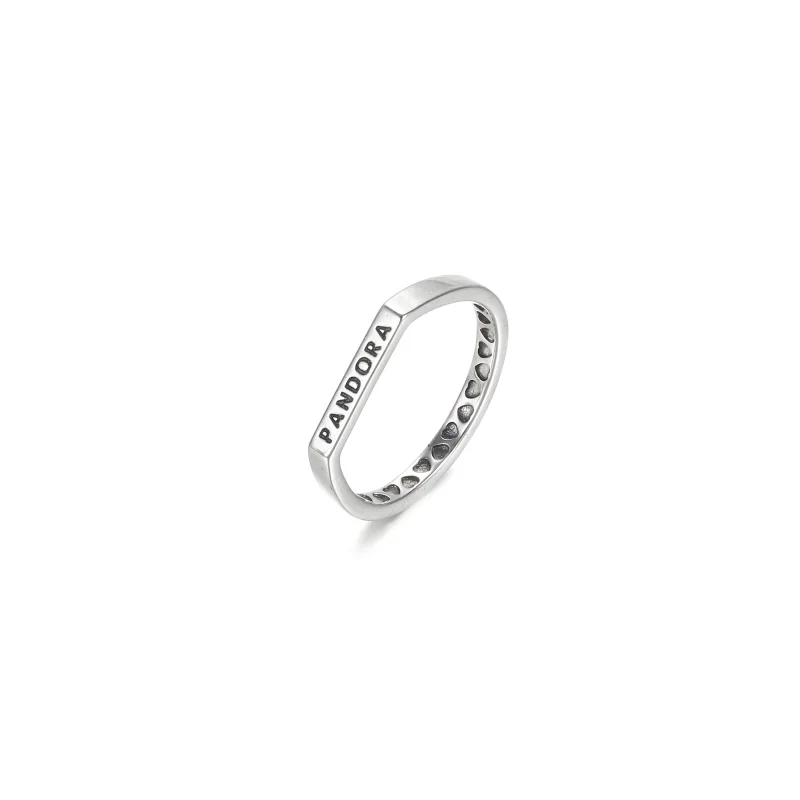 (image for) PANDORA Logo Bar Stacking Ring - 199048C00 - View 2