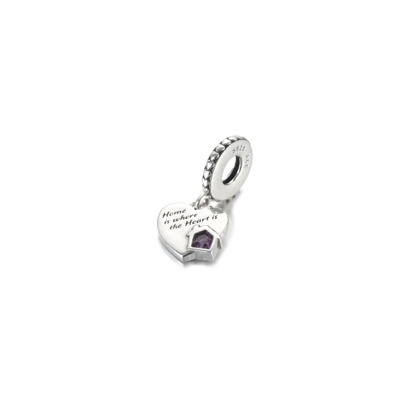 (image for) PANDORA Love My Home Heart Dangle Charm - 799324C01 - View 3