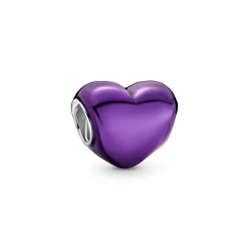 PANDORA Metallic Purple Heart Charm - 799291C01 PANDORA Metallic Purple Heart Charm - 799291C01