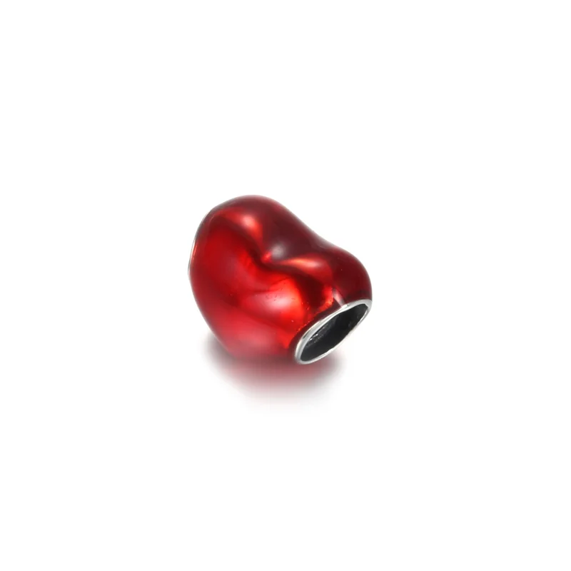 (image for) PANDORA Metallic Red Heart Charm - 799291C02 - View 2