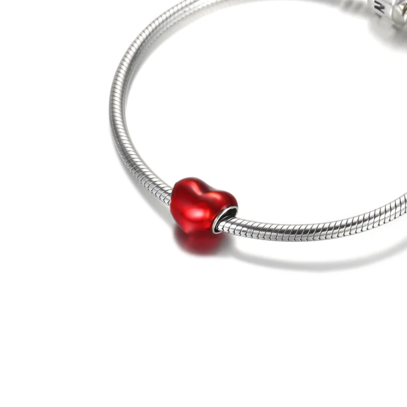 (image for) PANDORA Metallic Red Heart Charm - 799291C02 - View 5