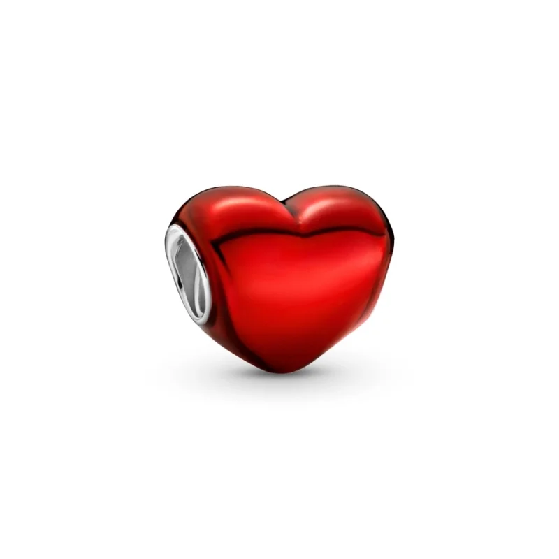 (image for) PANDORA Metallic Red Heart Charm - 799291C02 - Product Image