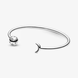 (image for) Pandora Moments Moon & Stars Open Bangle - 599120C01