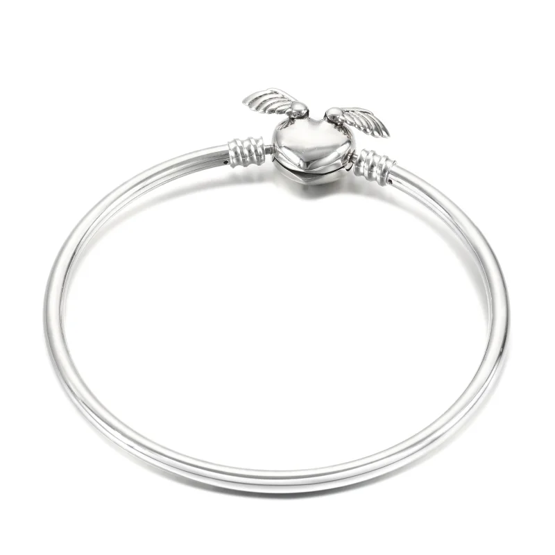 (image for) Pandora Moments Winged Heart Bangle - 599379C00 - View 3