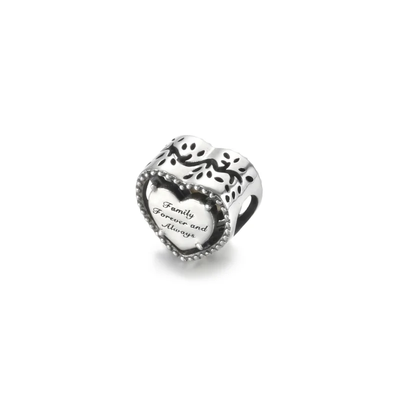 (image for) PANDORA Openwork Heart & Family Tree Charm - 799413C01 - View 3