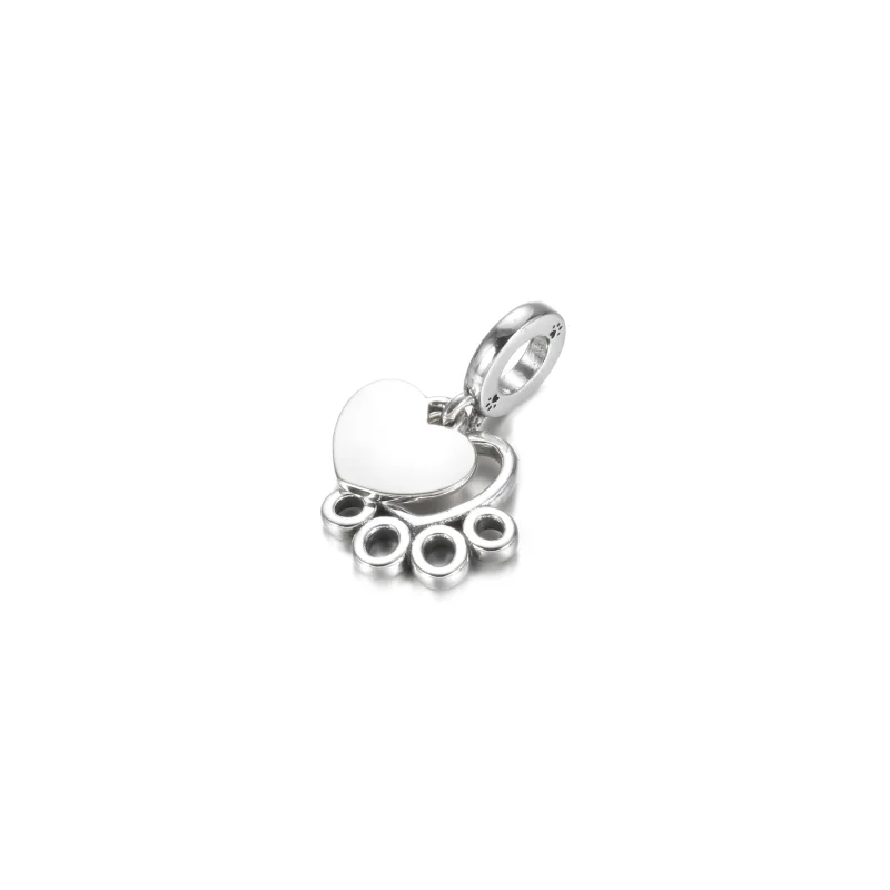 (image for) PANDORA Paw Prints On My Heart Charm - 799360C00 - View 4