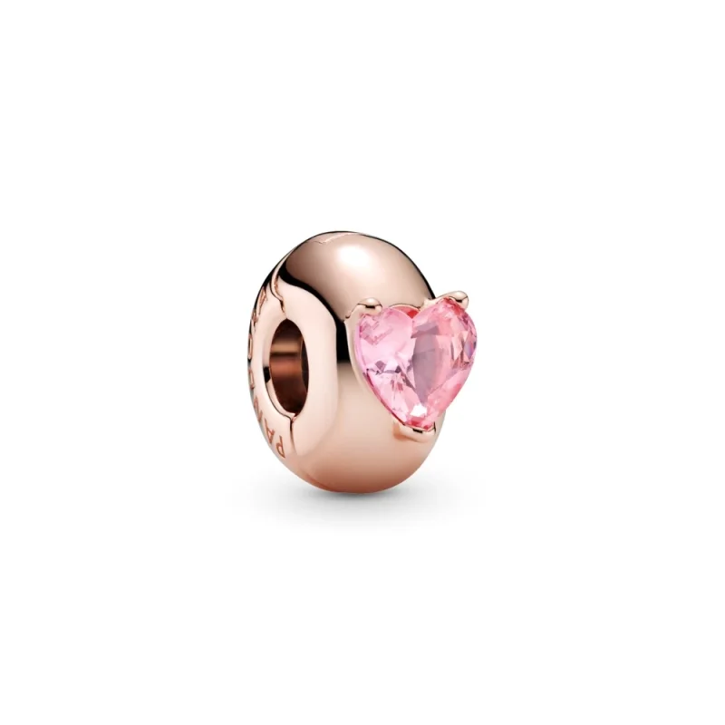 (image for) PANDORA Pink Heart Solitaire Clip Charm - 789203C01 - Product Image