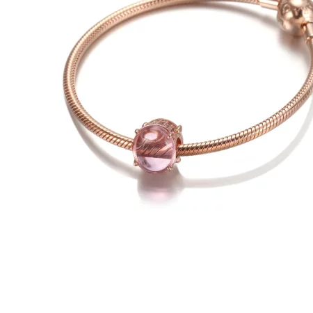 PANDORA Pink Oval Cabochon Charm - 789309C02