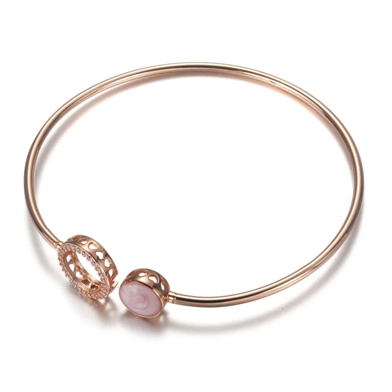 (image for) PANDORA Pink Swirl Bangle - 589287C01 - View 2