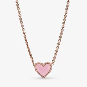 PANDORA Pink Swirl Heart Collier Necklace - 389279C01 PANDORA Pink Swirl Heart Collier Necklace - 389279C01