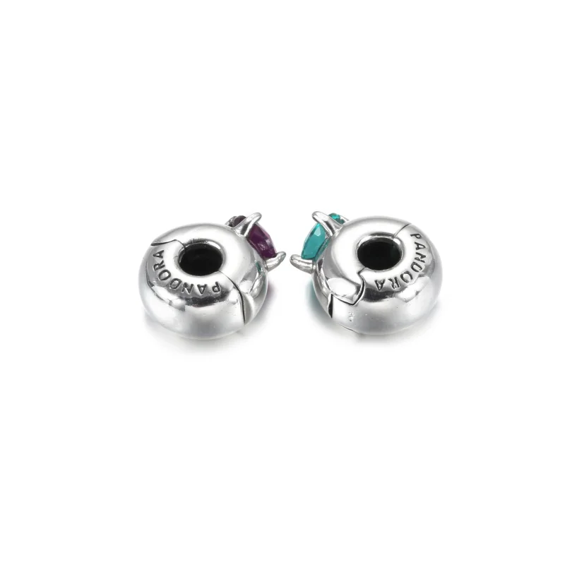(image for) PANDORA Purple Round Solitaire Clip Charm - 799204C02 - View 6