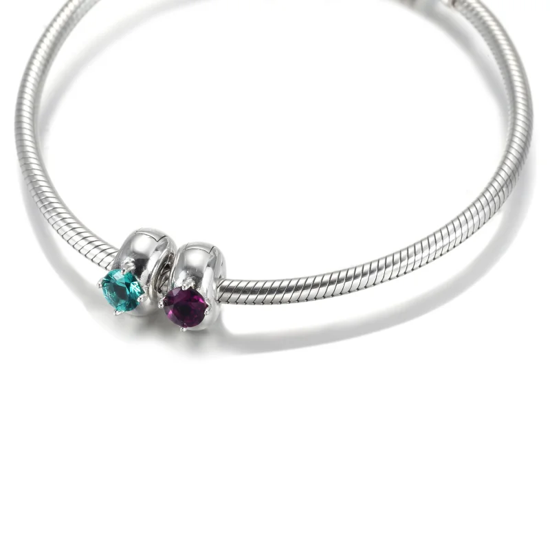 (image for) PANDORA Purple Round Solitaire Clip Charm - 799204C02 - View 8