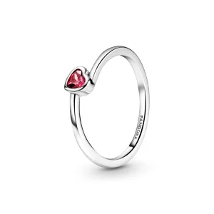 (image for) PANDORA Red Tilted Heart Solitaire Ring - 199267C01