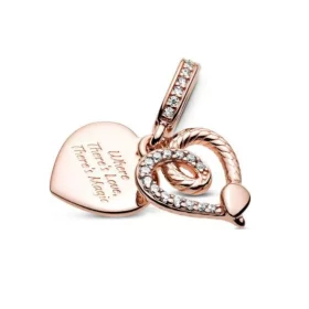 PANDORA Snake & Heart Dangle Charm - 789086C01