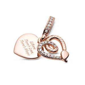 (image for) PANDORA Snake & Heart Dangle Charm - 789086C01