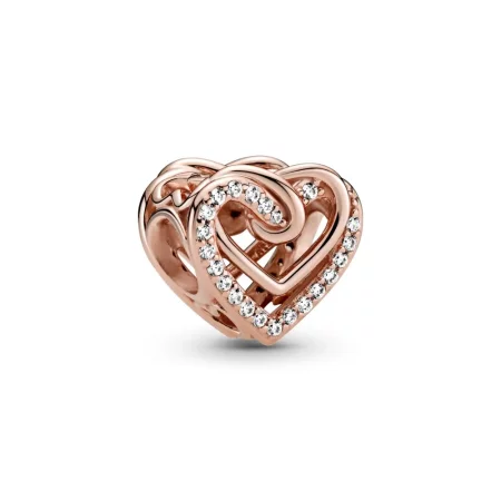 PANDORA Sparkling Entwined Hearts Charm - 789270C01