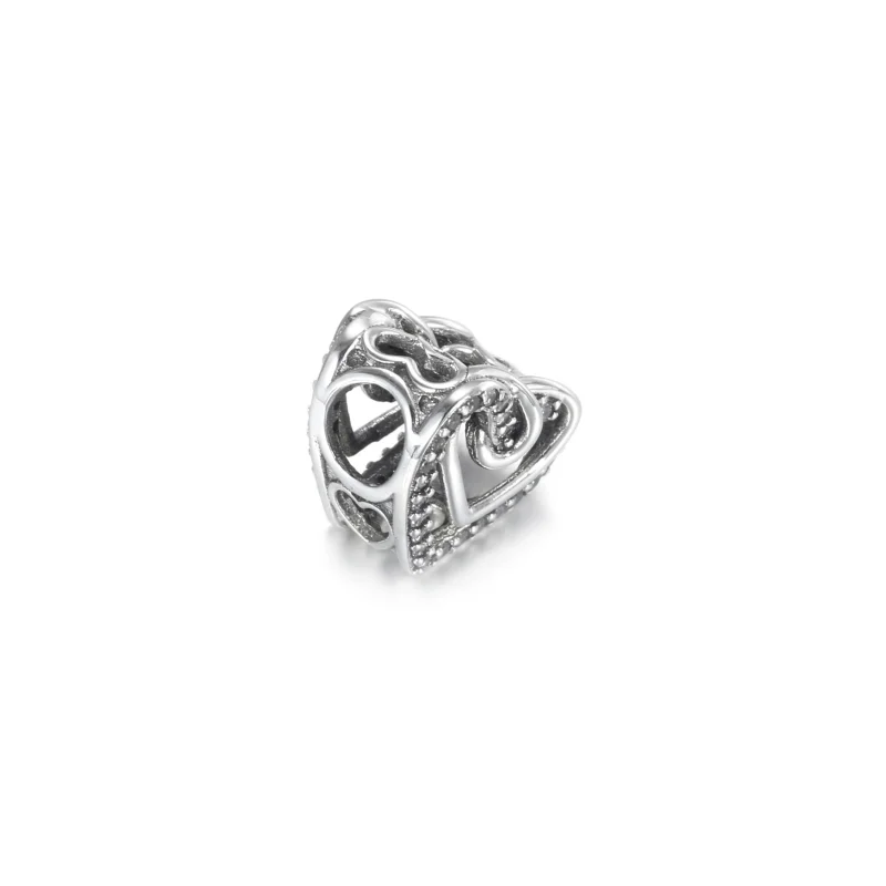 (image for) PANDORA Sparkling Entwined Hearts Charm - 799270C01 - View 3