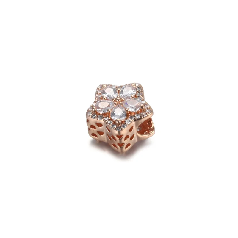 (image for) PANDORA Sparkling Snowflake Pavé Charm - 789224C01 - View 3