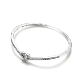 PANDORA Sparkling Wishbone Heart Bangle - 599297C01 PANDORA Sparkling Wishbone Heart Bangle - 599297C01