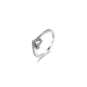 PANDORA Sparkling Wishbone Heart Ring - 199302C01 PANDORA Sparkling Wishbone Heart Ring - 199302C01