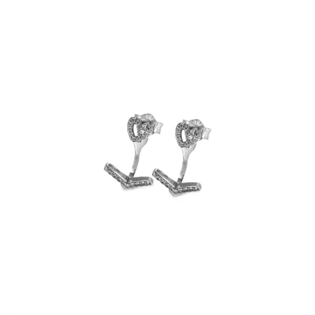 PANDORA Sparkling Wishbone Heart Stud Earrings - 299280C01
