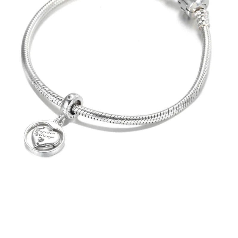 (image for) PANDORA Spinning Forever & Always Soulmate Dangle Charm - 799266C01 - View 5
