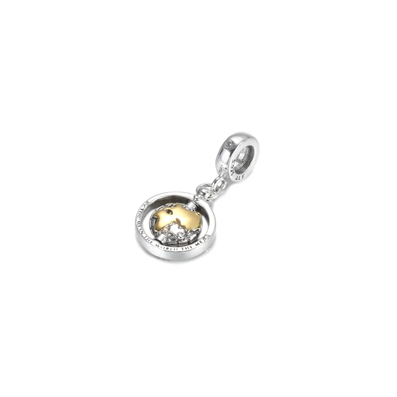 (image for) PANDORA Spinning World Dangle Charm - 799303C01 - View 2