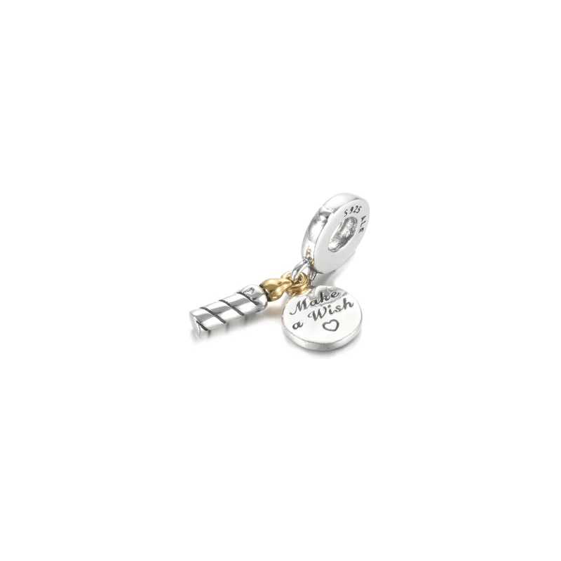 (image for) PANDORA Two-tone Birthday Candle Dangle Charm - 799328C00 - View 2