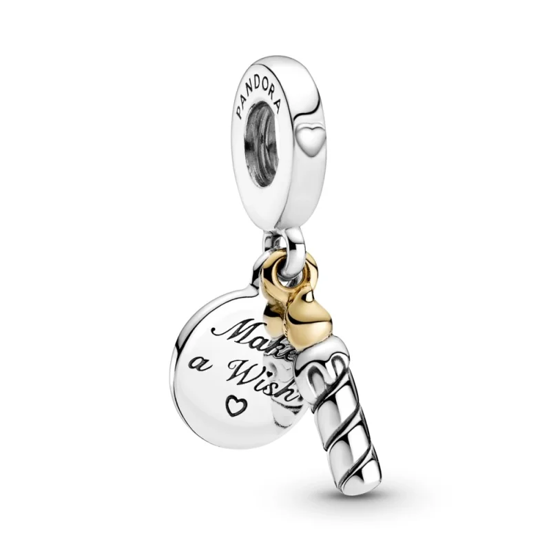 (image for) PANDORA Two-tone Birthday Candle Dangle Charm - 799328C00 - Product Image