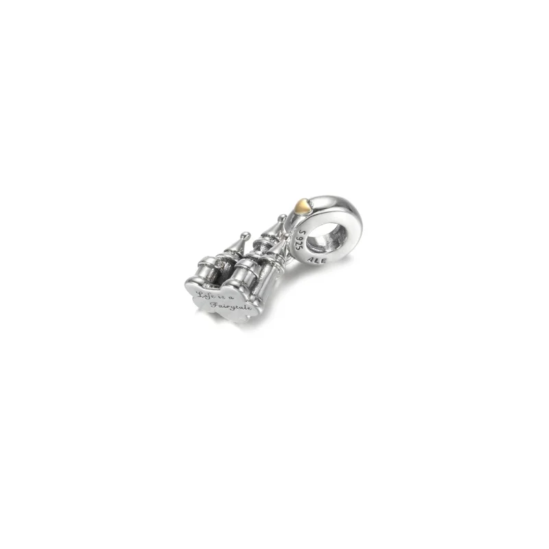 (image for) PANDORA Two-tone Castle Dangle Charm - 799337C00 - View 3