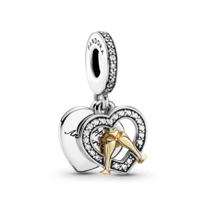 (image for) PANDORA Two-tone Happy Anniversary Dangle Charm - 799322C01