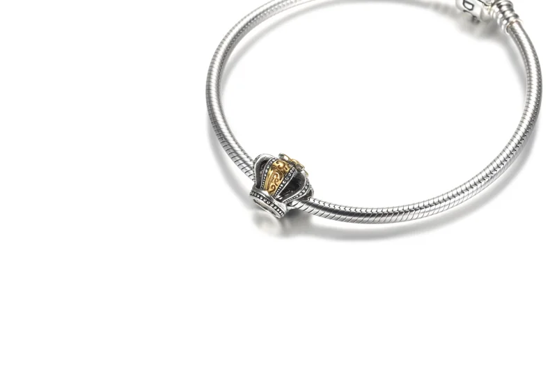 (image for) PANDORA Two-tone Regal Crown Charm - 799340C00 - View 5