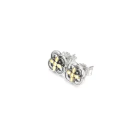 PANDORA Two-tone Flower Stud Earrings - 299349C00 PANDORA Two-tone Flower Stud Earrings - 299349C00