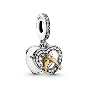 PANDORA Two-tone Happy Anniversary Dangle Charm - 799322C01