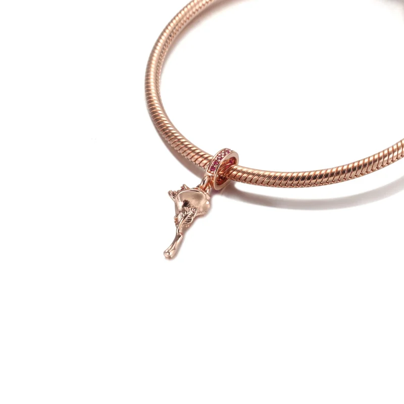 (image for) Rose Flower Dangle Charm - 789312C01 - View 5