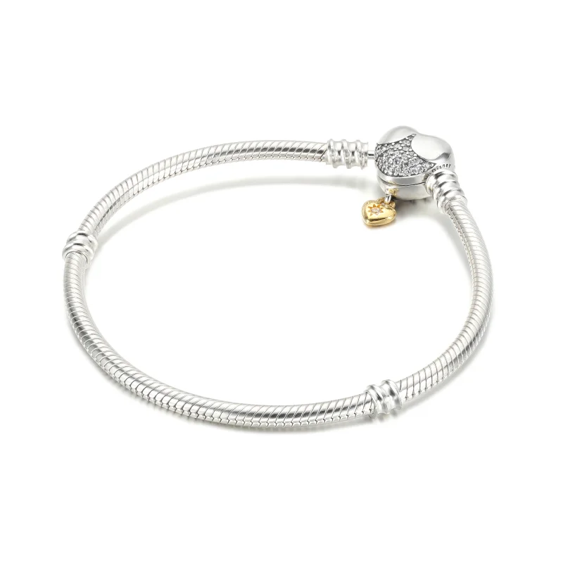 (image for) Disney Princess Pandora Moments Heart Snake Chain Bracelet - 569563C01 - View 2