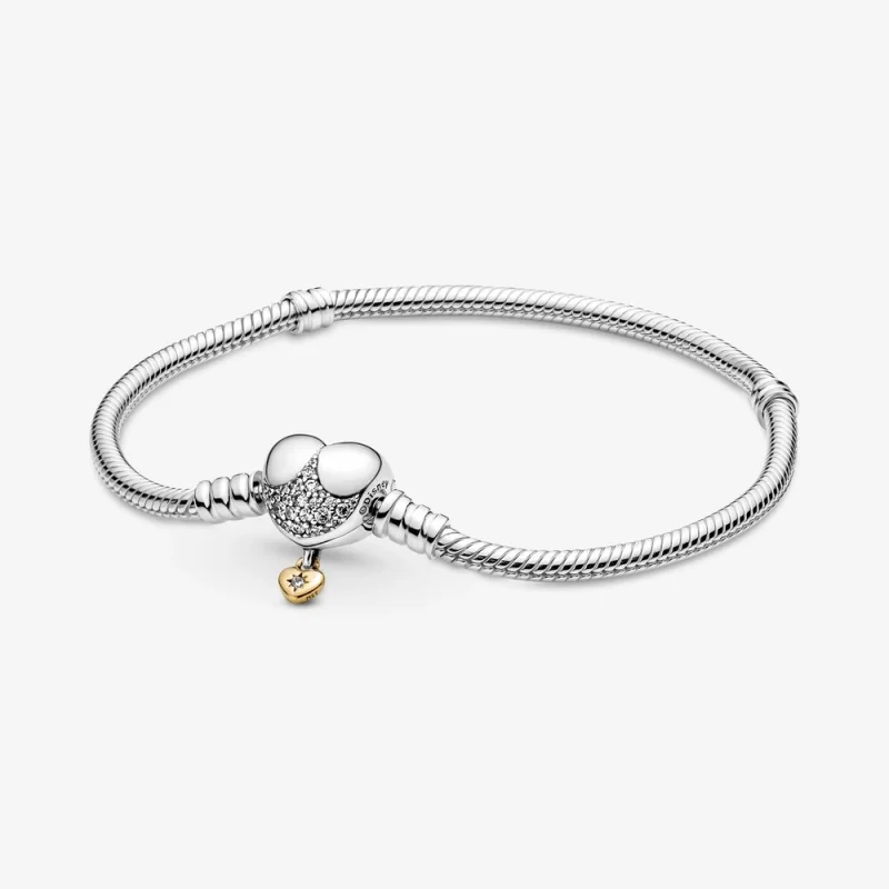 (image for) Disney Princess Pandora Moments Heart Snake Chain Bracelet - 569563C01 - Product Image