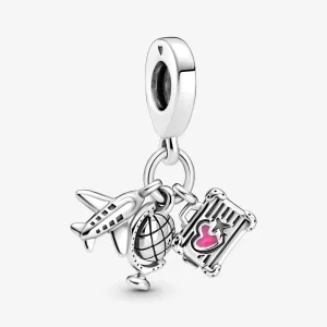 (image for) PANDORA Airplane, Globe & Suitcase Dangle Charm - 799435C01
