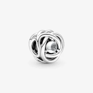 (image for) PANDORA April Clear Eternity Circle Charm - 790064C01