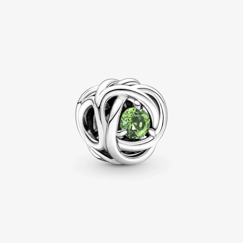 (image for) PANDORA August Spring Green Eternity Circle Charm - 790065C03 - Product Image