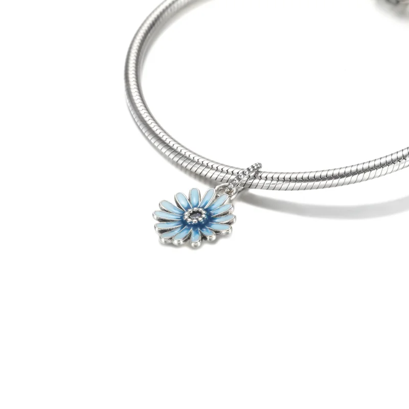 (image for) PANDORA Blue daisy Pendant - P-D-3458 - View 4