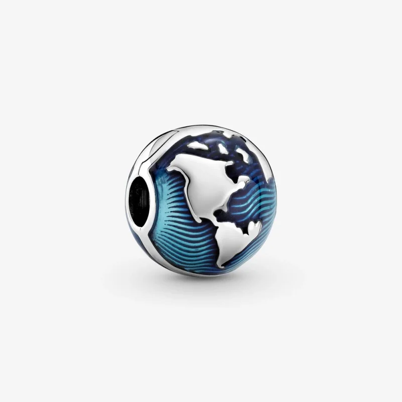 (image for) PANDORA Blue Globe Clip Charm - 799429C01 - Product Image