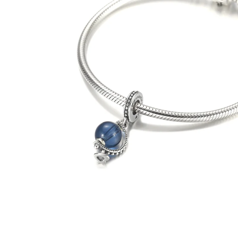 (image for) PANDORA Blue Globe Dangle Charm - 799430C01 - View 5