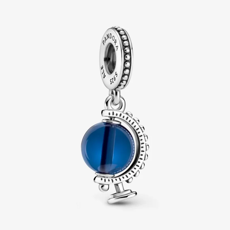 (image for) PANDORA Blue Globe Dangle Charm - 799430C01 - Product Image