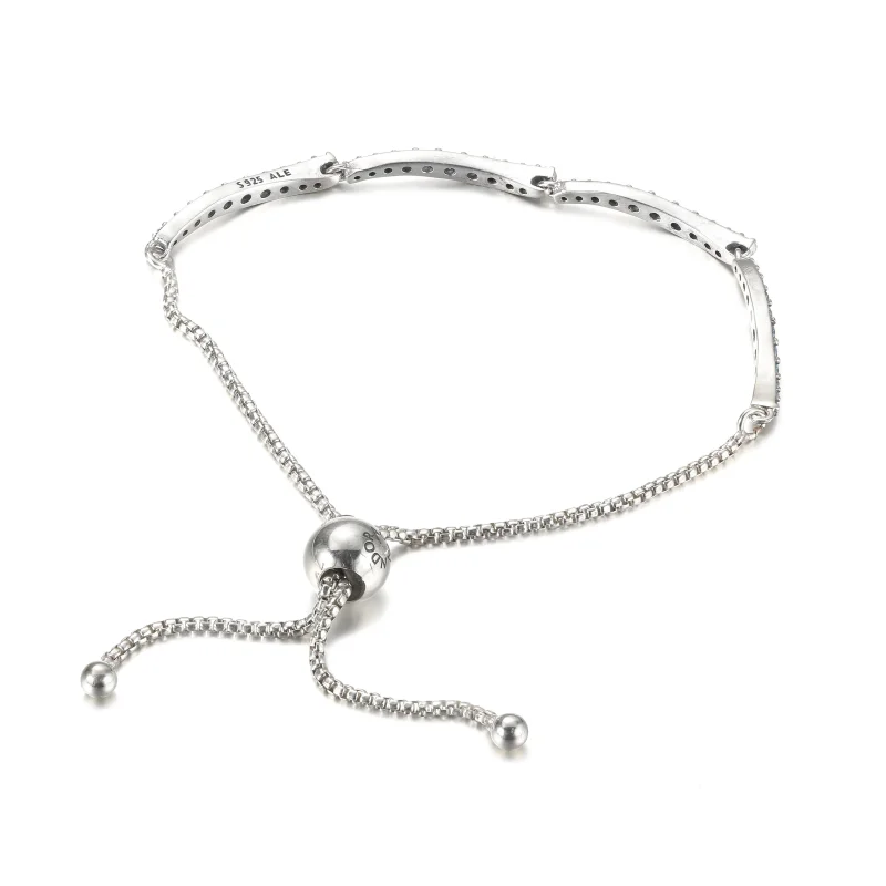 (image for) PANDORA Blue Wavy Slider Bracelet - 599436C01 - View 3