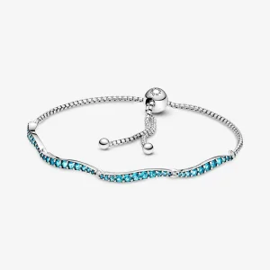 (image for) PANDORA Blue Wavy Slider Bracelet - 599436C01